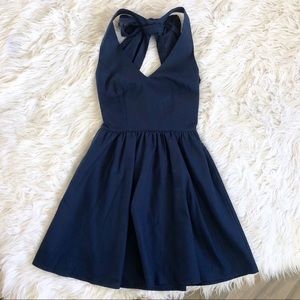 Lauren James • Augusta Navy Blue Bow Dress S